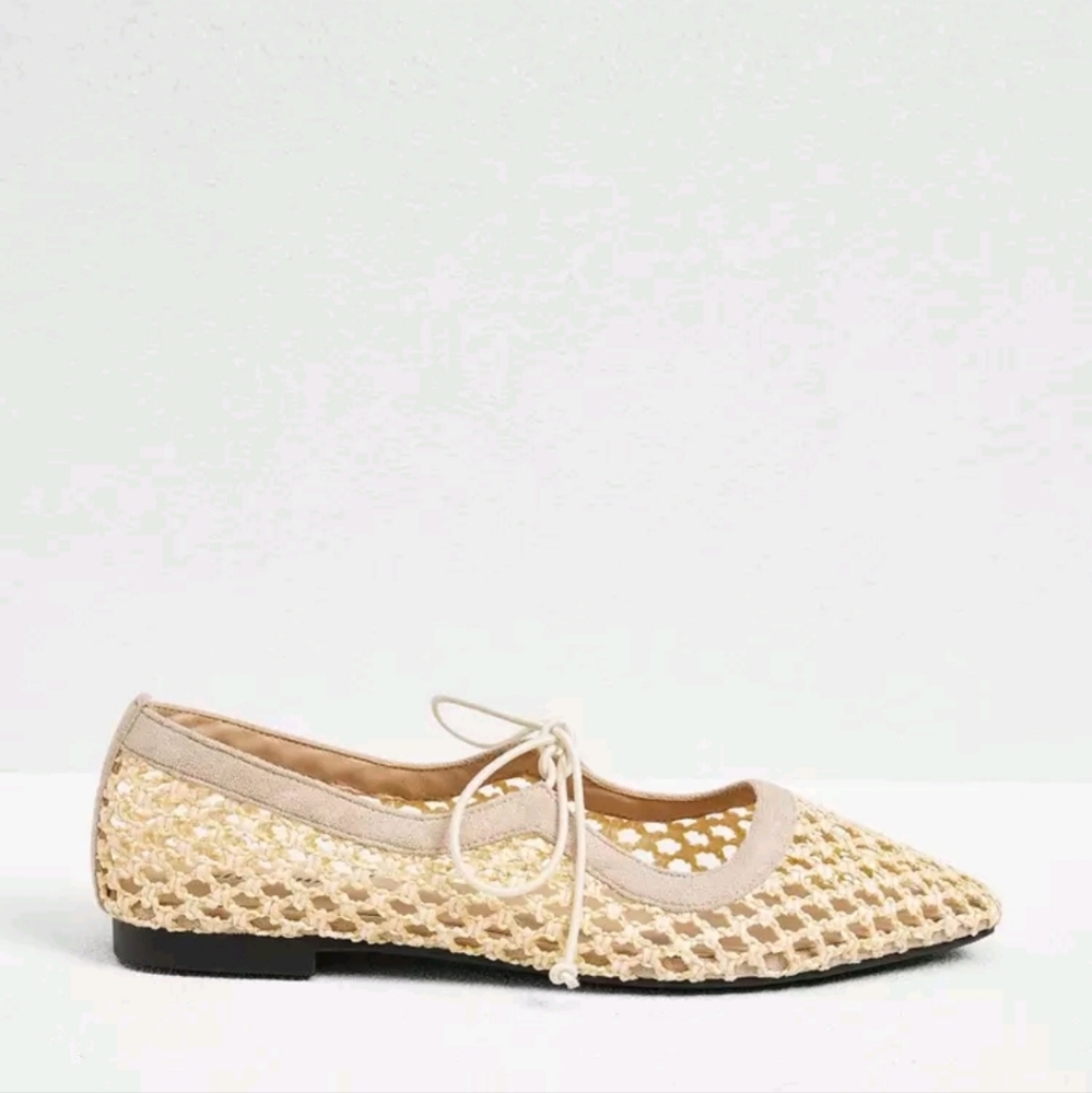 Vacation Style Woven Breathable Bow Decor Square Toe Comfortable - Picture 2 of 6